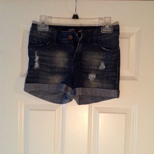 BDG Dark Washed Shortie Denim Shorts